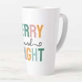 Merry Christmas Classical Unique Minimalist Plain Latte Mok (Rechterhoek)