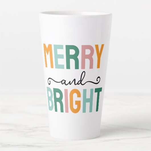 Merry Christmas Classical Unique Minimalist Plain Latte Mok (Voorkant)