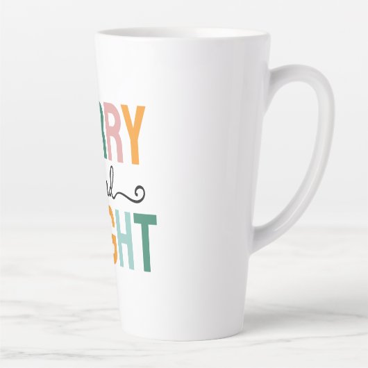 Merry Christmas Classical Unique Minimalist Plain Latte Mok (Rechts)