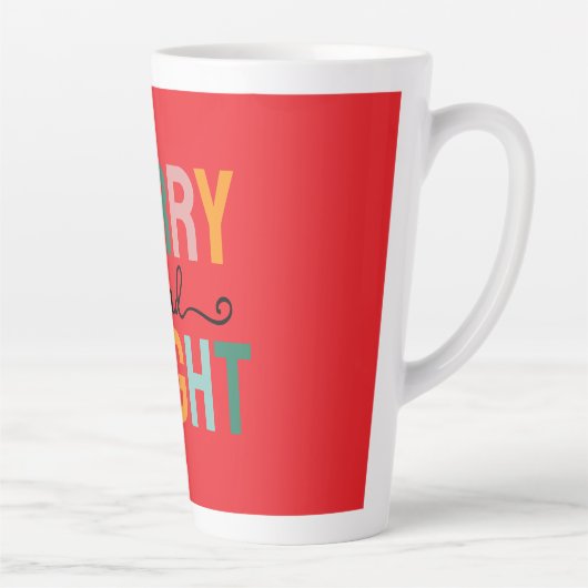 Merry Christmas Classical Unique Minimalist Plain Latte Mok (Rechts)