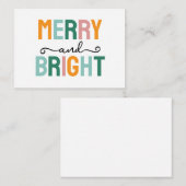 Merry Christmas Classical Unique Minimalist Plain Notitiekaartje (Voorkant / Achterkant)