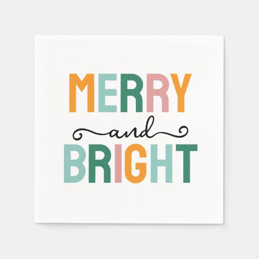 Merry Christmas Classical Unique Minimalist Plain Servet (Voorkant)