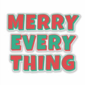 Merry Christmas Classical Unique Minimalist Plain Sticker (Voorkant)