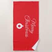 Merry Christmas Classical Unique Minimalist Plain Strandlaken (Voorkant)