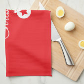 Merry Christmas Classical Unique Minimalist Plain Theedoek (Quarter Fold)