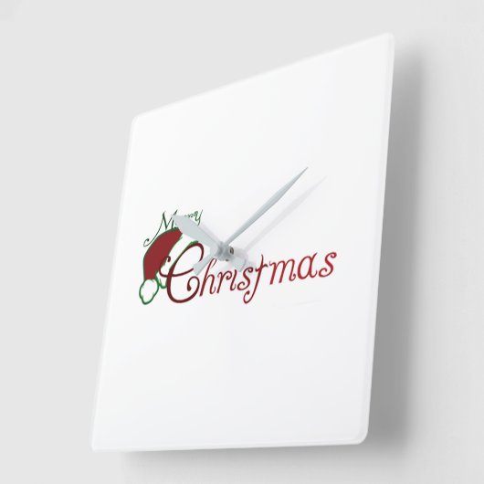 **MERRY CHRISTMAS** CLOCK VIERKANTE KLOK (Hoek)