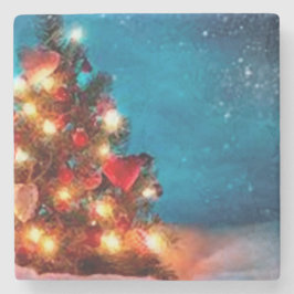 Merry christmas _coaster stenen onderzetter