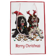 Merry Christmas Cocker Spaniel Dogs