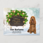 Merry Christmas Cocker Spaniel Feestdagenkaart (Voorkant)