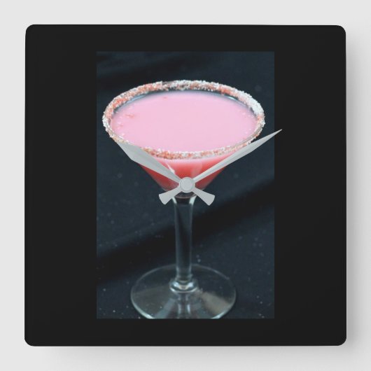 **MERRY CHRISTMAS COCKTAIL* CLOCK VIERKANTE KLOK (Voorkant)