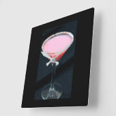 **MERRY CHRISTMAS COCKTAIL* CLOCK VIERKANTE KLOK (Hoek)