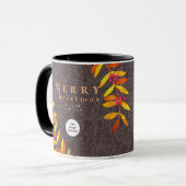 Merry Christmas Coffee Brown Business Mok (Voorkant links)
