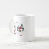 Merry Christmas Coffee Mok Gepersonaliseerd cadeau (Voorkant links)