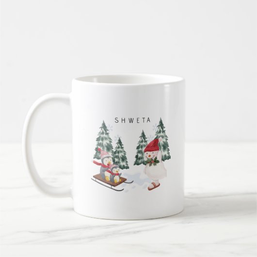 Merry Christmas Coffee Mok Gepersonaliseerd cadeau (Links)