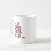 Merry Christmas Coffee Mok Gepersonaliseerd cadeau (Voorkant links)