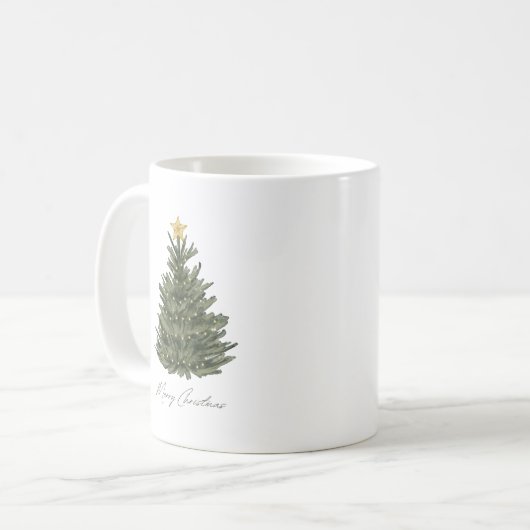 Merry Christmas Coffee Mok Gepersonaliseerd cadeau (Voorkant links)