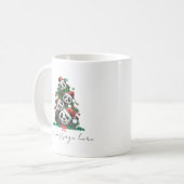 Merry Christmas Coffee Mok Gepersonaliseerd cadeau (Voorkant links)