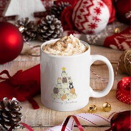 Merry Christmas Coffee Mok Gepersonaliseerd cadeau