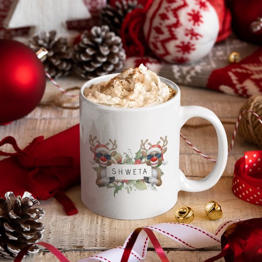 Merry Christmas Coffee Mok Gepersonaliseerd cadeau
