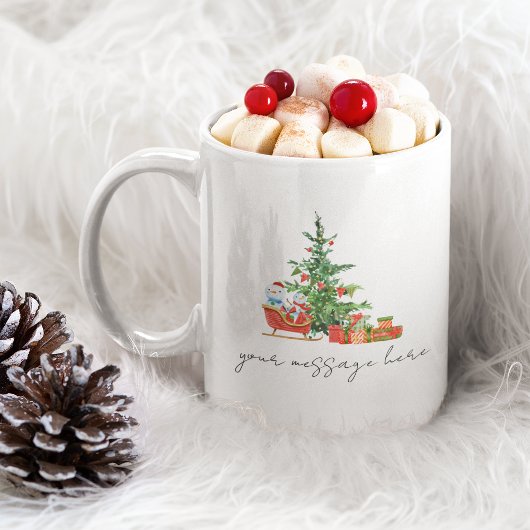 Merry Christmas Coffee Mok Gepersonaliseerd cadeau