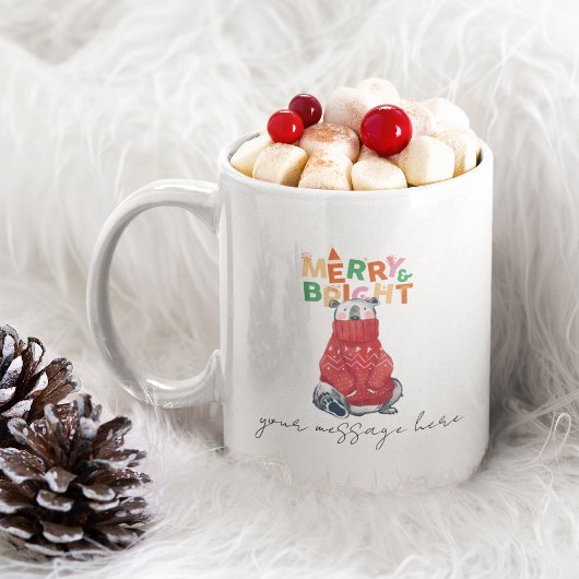 Merry Christmas Coffee Mok Gepersonaliseerd cadeau