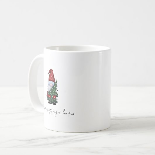 Merry Christmas Coffee Mok Gepersonaliseerd cadeau (Voorkant links)
