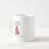 Merry Christmas Coffee Mok Gepersonaliseerd cadeau (Voorkant links)