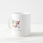 Merry Christmas Coffee Mok Gepersonaliseerd cadeau (Voorkant links)