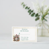 Merry Christmas Coffee Shop Gift Certificate Visitekaartje (Staand voorkant)