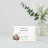 Merry Christmas Coffee Shop Gift Certificate Visitekaartje (Staand voorkant)