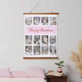 Merry Christmas Collage Holiday Scenes Hangend Wandkleed (Slaapkamer)