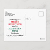 Merry Christmas Color Me Reindeer  Briefkaart (Achterkant)