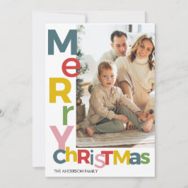 Merry Christmas Colorful Photo Kaart