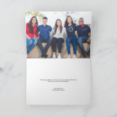 Merry Christmas Company Logo Custom Team foto Feestdagen Kaart (Binnen)