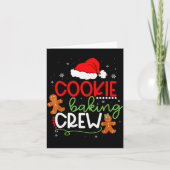 Merry Christmas Cookie Baking Crew Ginger Santa Pa Kaart (Voorkant)