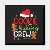 Merry Christmas Cookie Baking Crew Ginger Santa Pa Magneet (Voorkant)