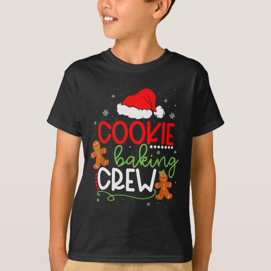 Merry Christmas Cookie Baking Crew Ginger Santa Pa T-shirt (Voorkant)