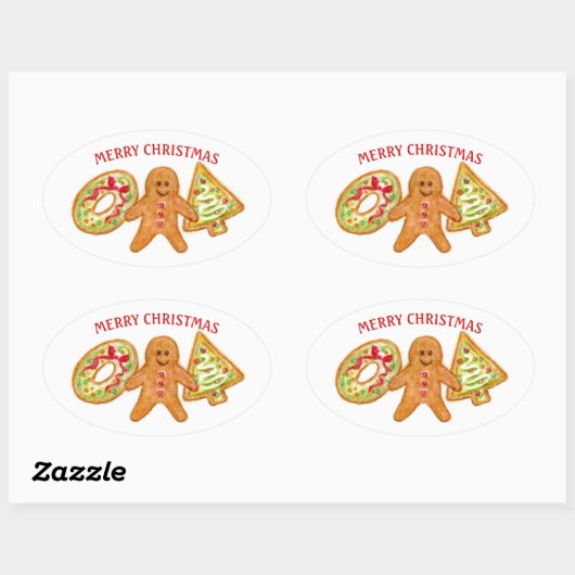 Merry Christmas Cookies Stickers (Vel)