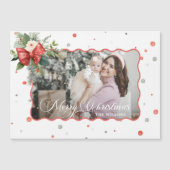 Merry Christmas Coquette Bow, Ribbon Frame 1 Photo (Voorkant)