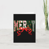 Merry Christmas Coquette Bow Xmas Family Pajamas H Kaart (Voorkant)