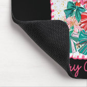 Merry Christmas Coquette Bow Xmas Tree Holiday Gir Muismat (Hoek)