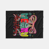 Merry Christmas Coquette Preppy Bow Tree For Woman Fleece Deken (Voorkant (Horizontaal))