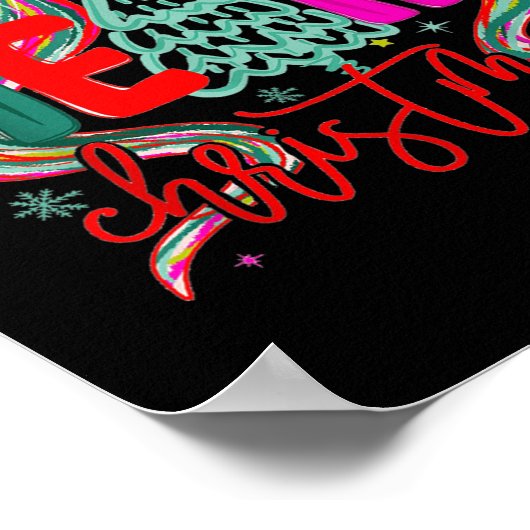 Merry Christmas Coquette Preppy Bow Tree For Woman Poster (Hoek)