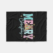 Merry Christmas Coquette, Retro Nk Christmas Men W Fleece Deken (Voorkant (Horizontaal))