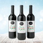 Merry Christmas Corporate Company Kantoor Party Wijn Etiket<br><div class="desc">Maak uw feestdagen onvergetelijk met ons Merry Christmas Corporate Company Kantoor Party Wine Label. Perfect voor kantoor-feesten en bedrijfsevenementen, dit aangepaste wijnlabel voegt een feestelijke touch toe aan uw cadeau-geven. Personaliseer het met uw bedrijf logo en een speciale boodschap aan creëer een unieke branding kans die indruk maakt op zowel...</div>