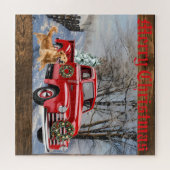 Merry Christmas Country Farm Scene Holiday Puzzle Legpuzzel (Horizontaal)