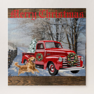 Merry Christmas Country Farm Scene Holiday Puzzle Legpuzzel