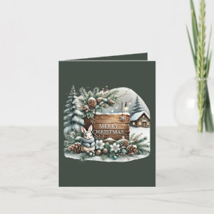 Merry Christmas Country home voeg bericht toe Feestdagen Kaart