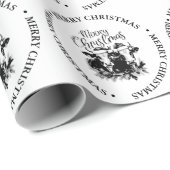 Merry Christmas Country Koe thema Cadeaupapier (Rol Hoek)