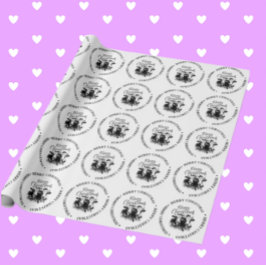 Merry Christmas Country Koe thema Cadeaupapier